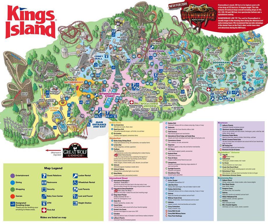 Image result for kings island map 2009