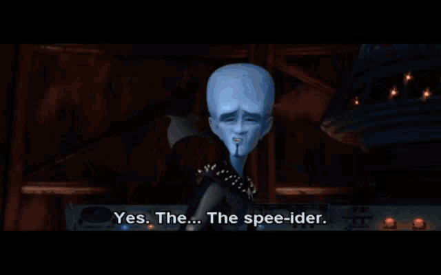 Image result for megamind spider gif